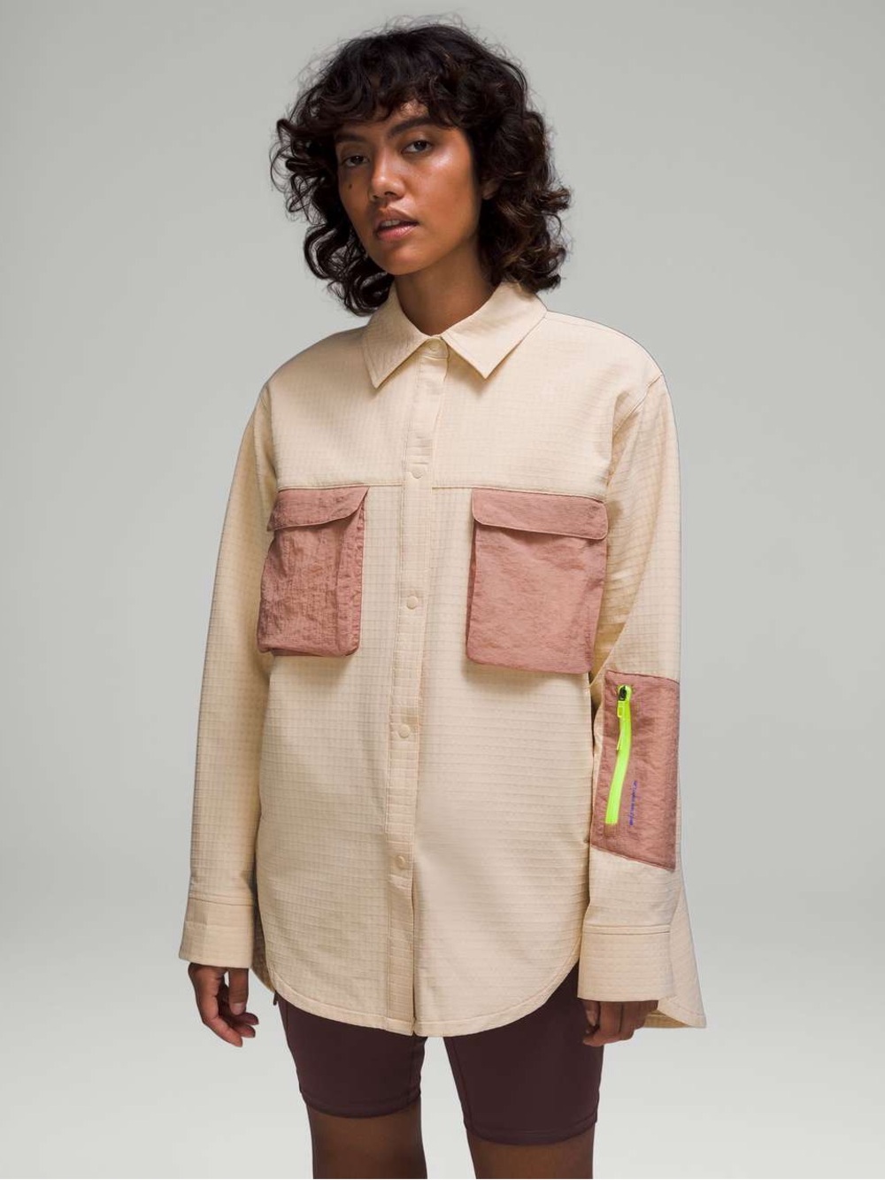 Lululemon Grid Fleece Hiking Overshirt Snap Button Down - #191